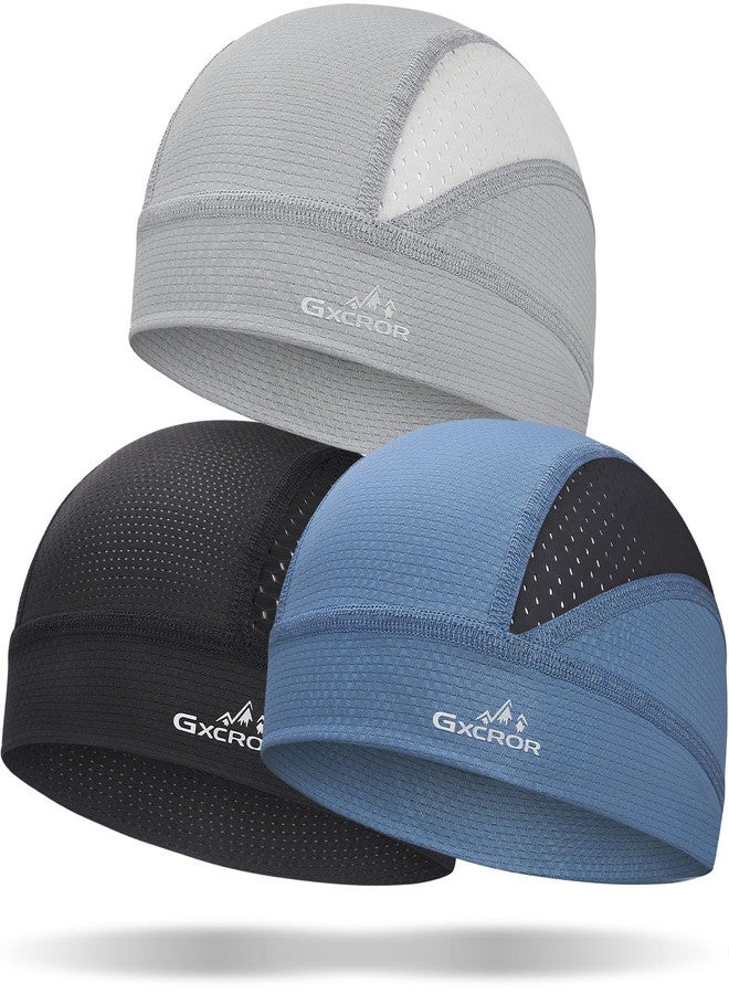 GXCROR 3 Pack Cooling Skull Cap - Sweat-Wicking, Anti-Odor Quick-Dry Helmet Liner for Cycling Motorcycle Summer - Image 1